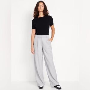 NWT! Old Navy Gray Extra High-Waisted Taylor Wide-Leg Trouser Pants #791423 🩷